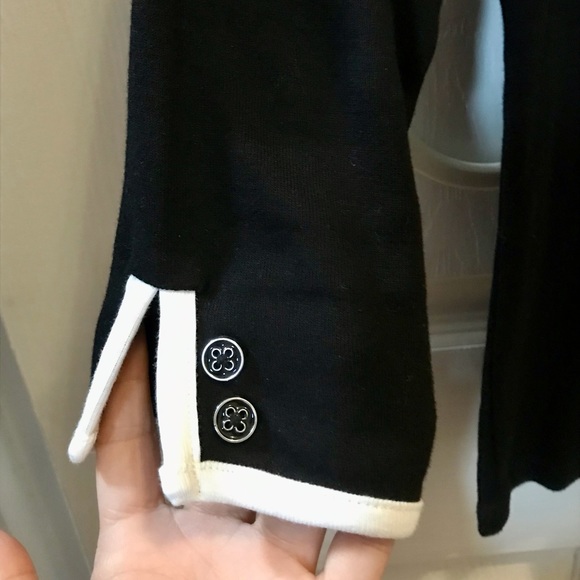 Karen Scott 3/4 Length Sleeve Shirt with Front Keyhole - Picture 5 of 6